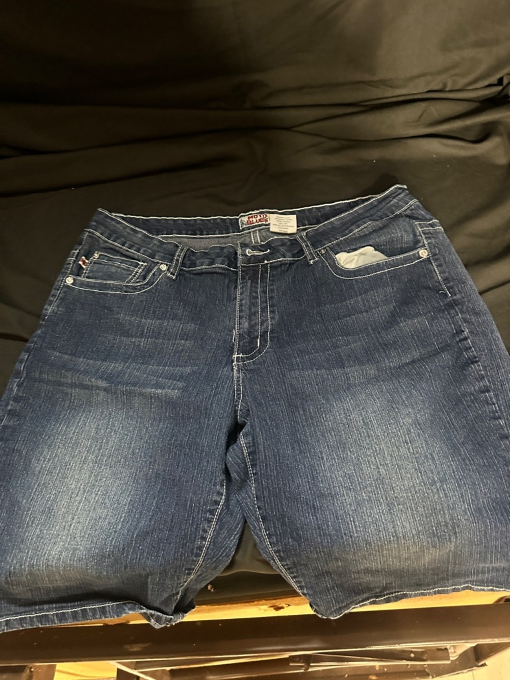 Moto blues ladies denim shorts-size 16-#582